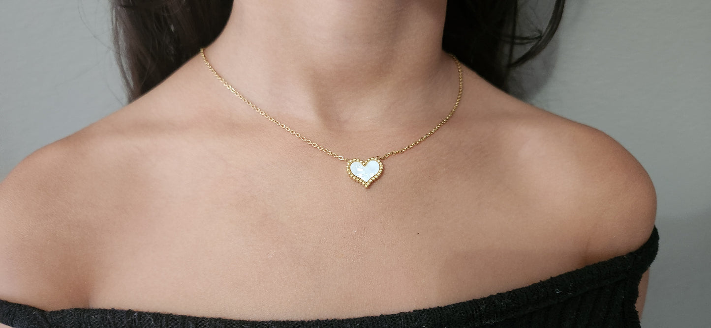 Opal Heart Necklace